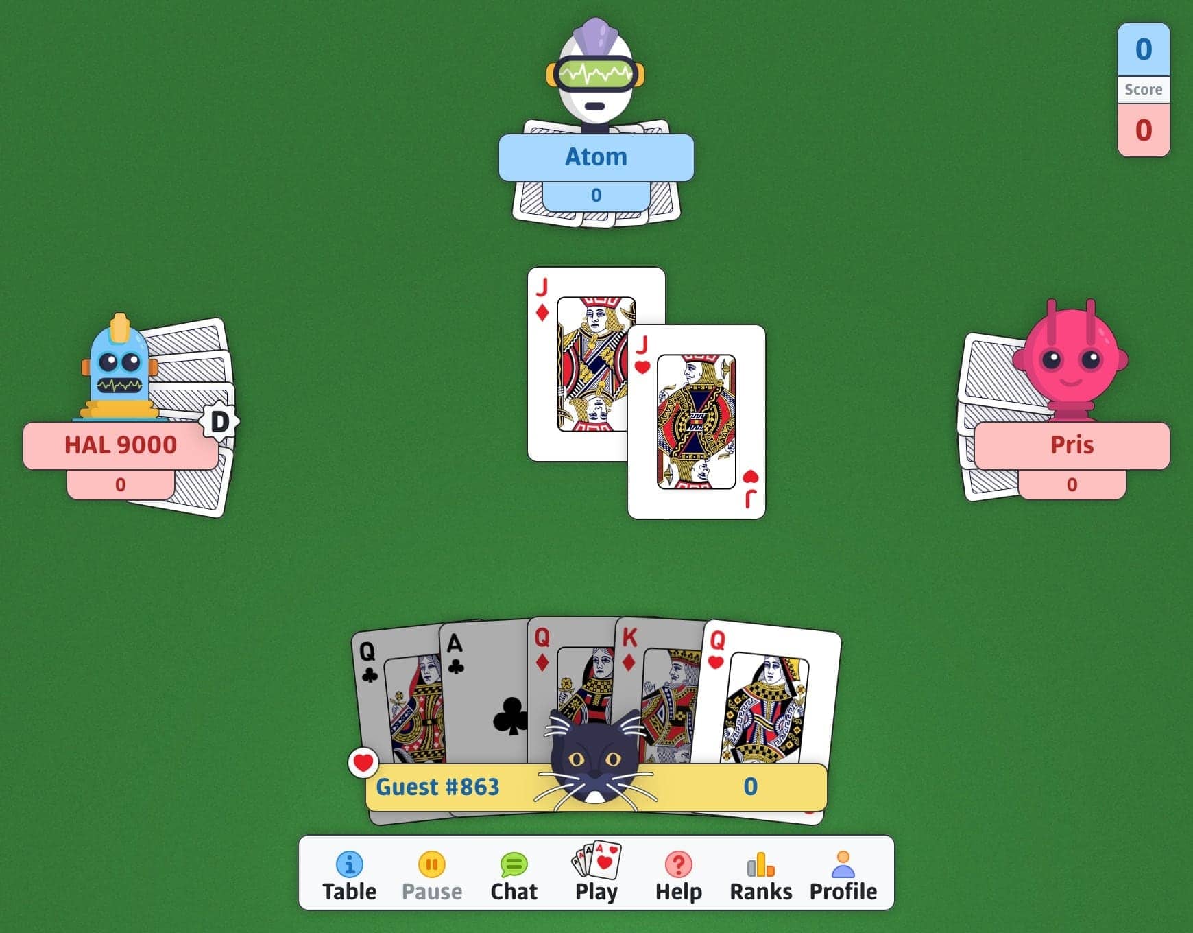 Play Spades Online  Free Online Single or Multiplayer