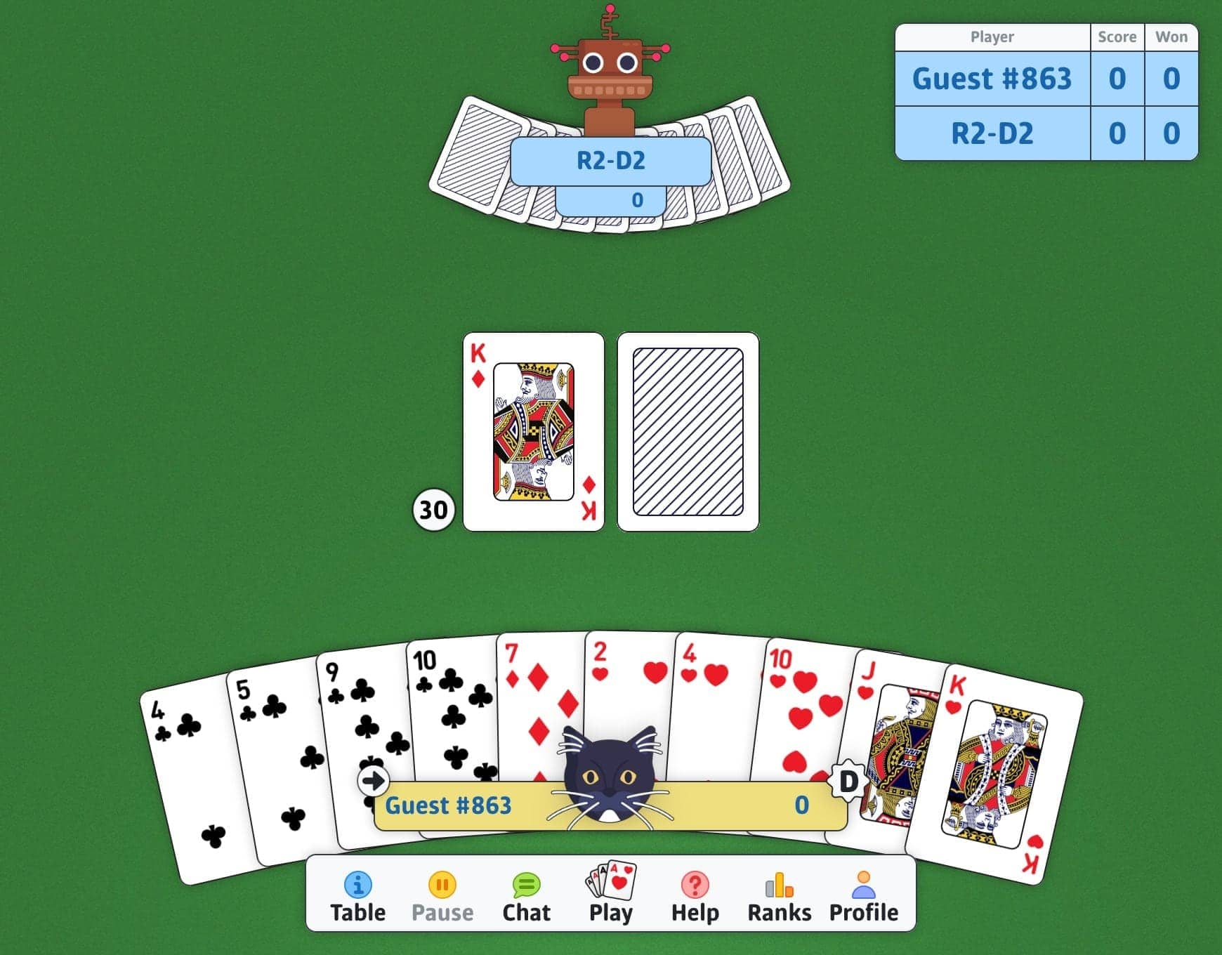 Gin Rummy 🕹️ Jogue Gin Rummy Grátis no Jogos123