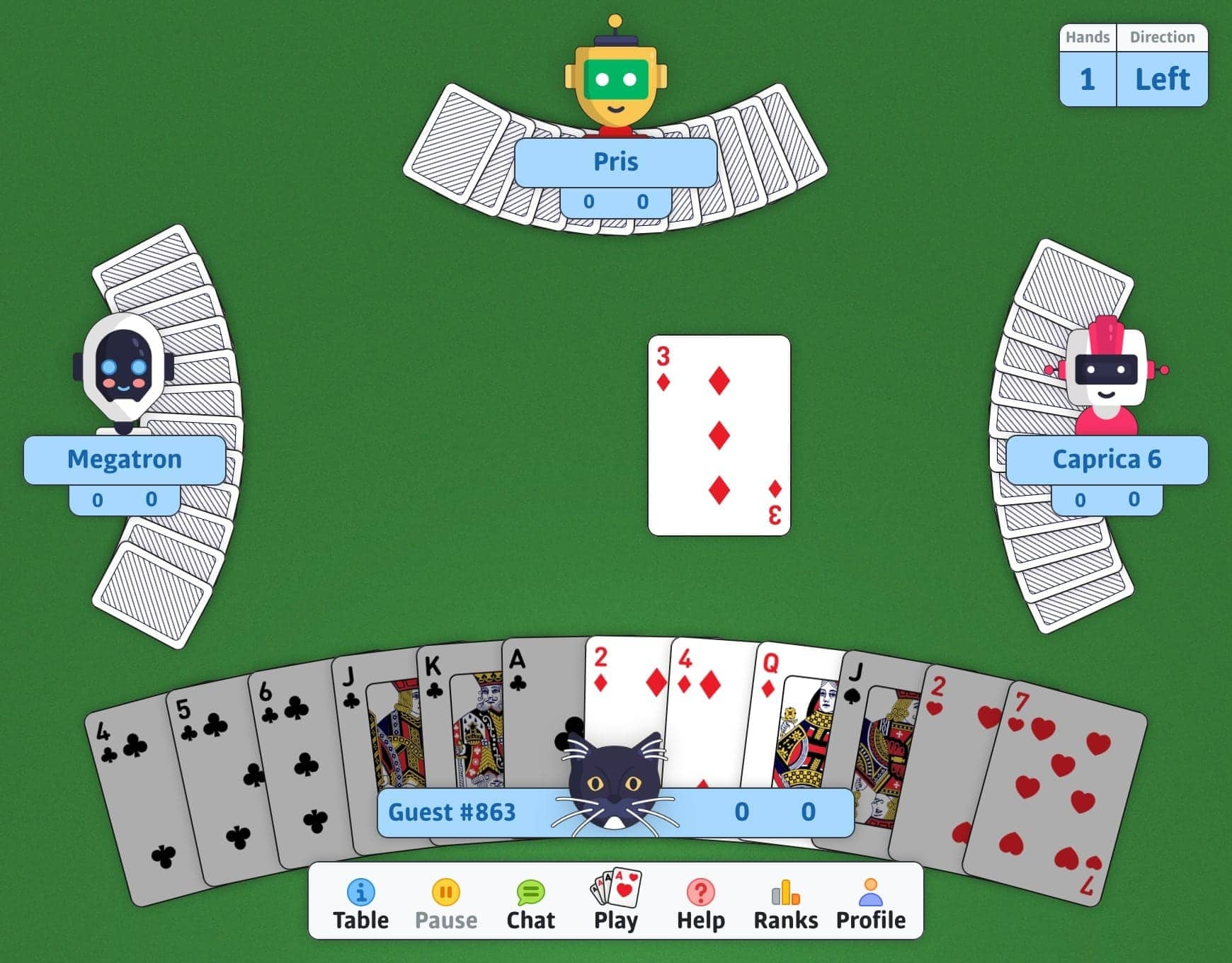 card games online free hearts